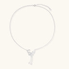 Sterling silver butterfly pendant with textured wing detail on adjustable Y-chain with ball drop ends