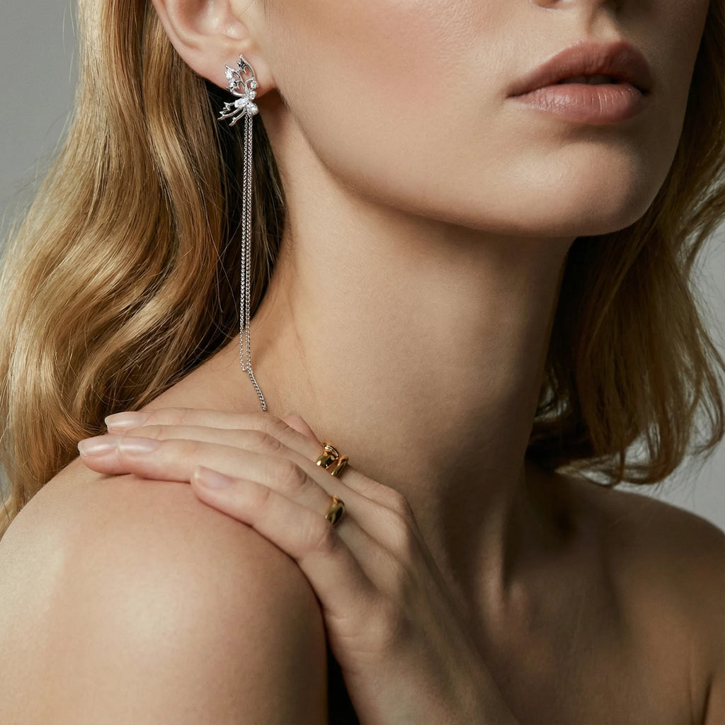 Ethereal Leaf Cascade Earrings