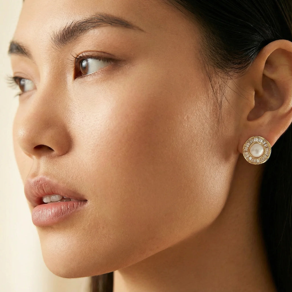 Sonnenstrahlen-Perlenohrstecker